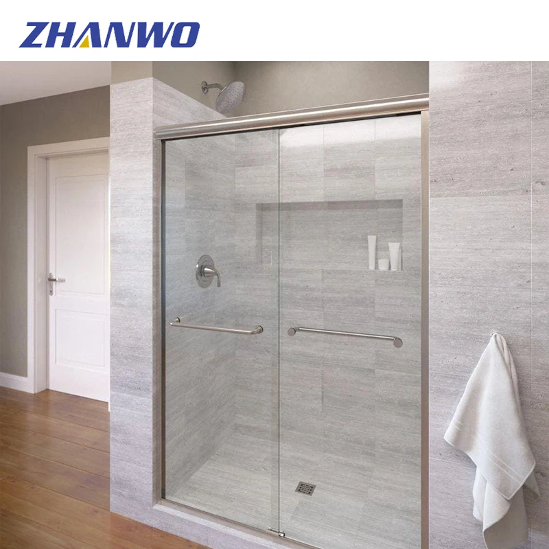 Aluminum  Tempered Glass Bath Pivot Shower Door