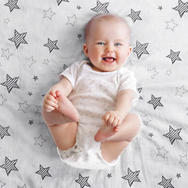 
Baby Organic Cotton Muslin Swaddle Blankets 