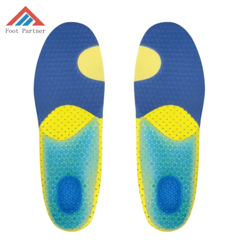 Silicone Cushioning Shock Absorption Sports Insoles EVA Running Heel Pain Relief Insoles for shoes