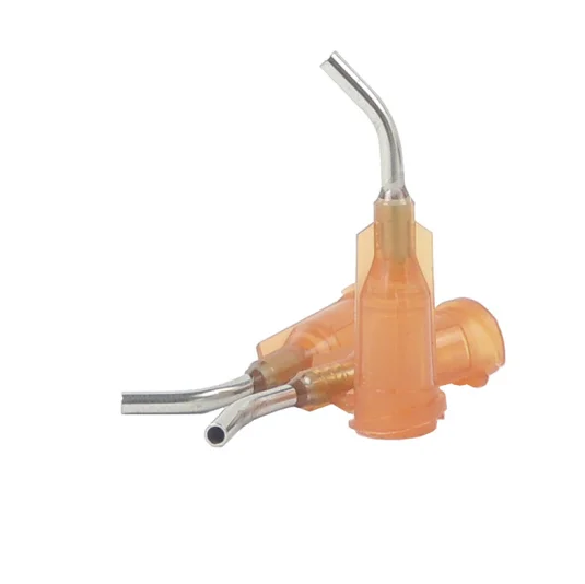 22 Gauge Pre Bent Needle Flow Tips Dispensing Irrigation Syringe Dental Supply