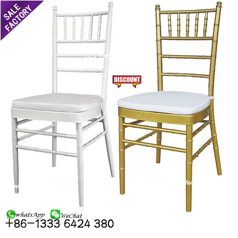 Лидер продаж, свадебное кресло chivari золотого и белого цветов с подушкой