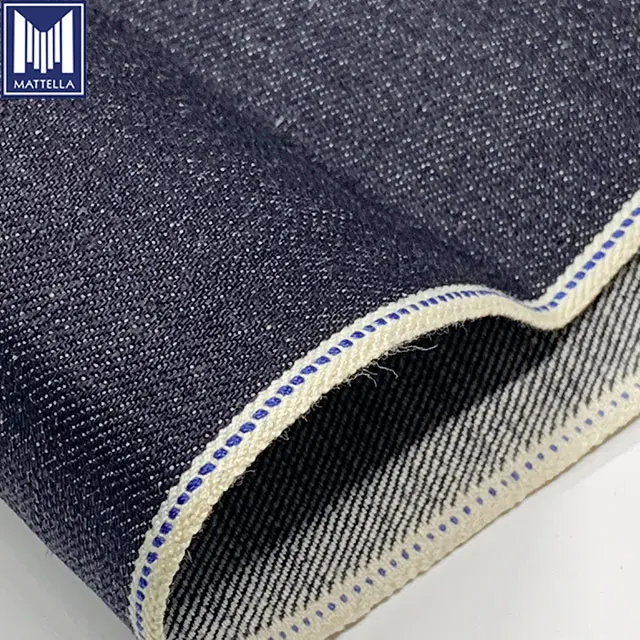 100% Cotton vintage raw material 14oz heavy weight japanese selvedge denim fabric for men women lady jeans jackets