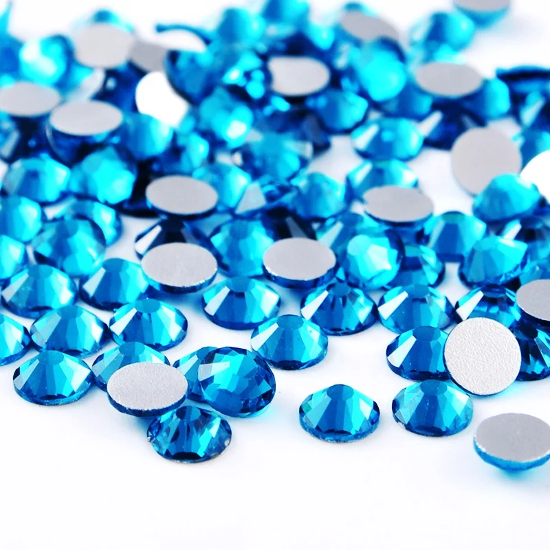 Незакрепленные стеклянные серебряные стразы с плоской задней стороной без горячей фиксации, оптовая продажа, подвески, Кристальные стразы, дизайны для одежды