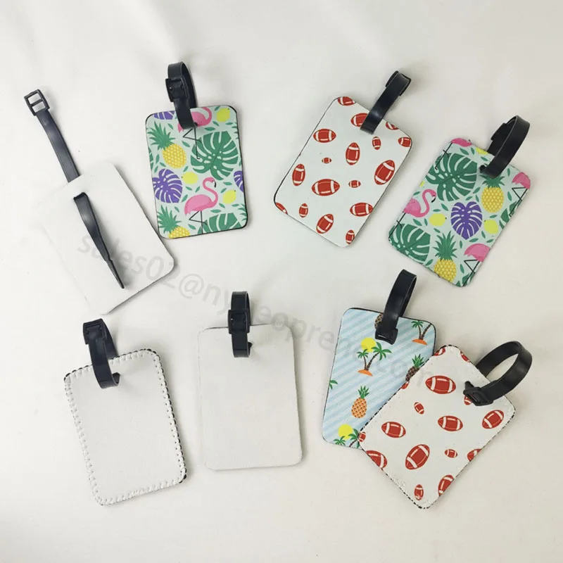 Этикетки с идентификатором для чемоданов дорожных сумок неопреновые бирки багажа сублимационные заготовки RTS