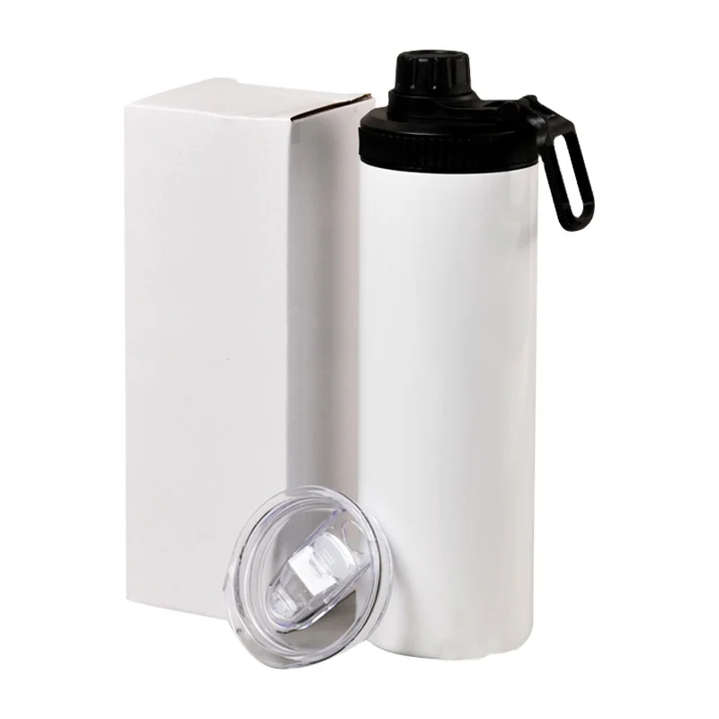 New design 20oz Stainless Steel Insulated Straight Skinny Sublimation Tumbler water bottle with Screw Dual lids