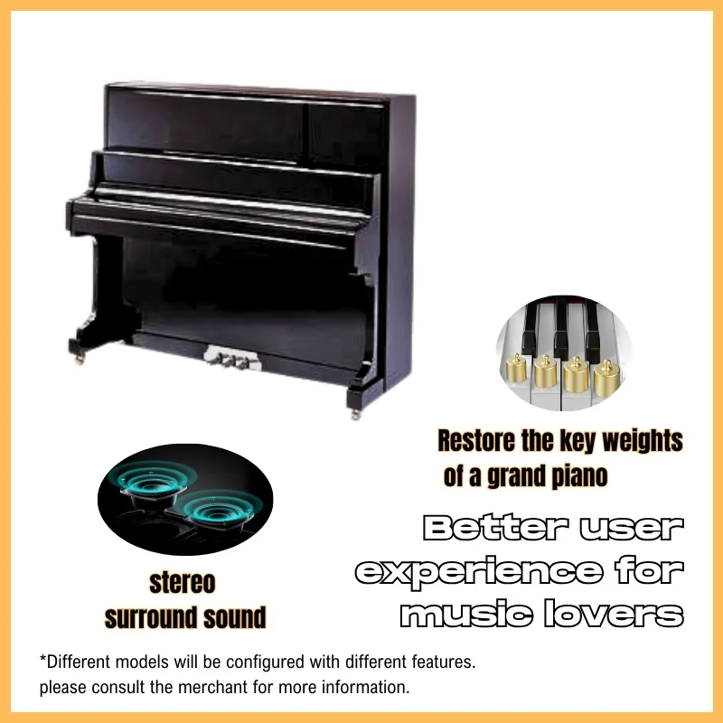 88-Key Premium Digital Grand Piano with Hammer Action - Portable Electronic Organ for Professional Performances and Home Use