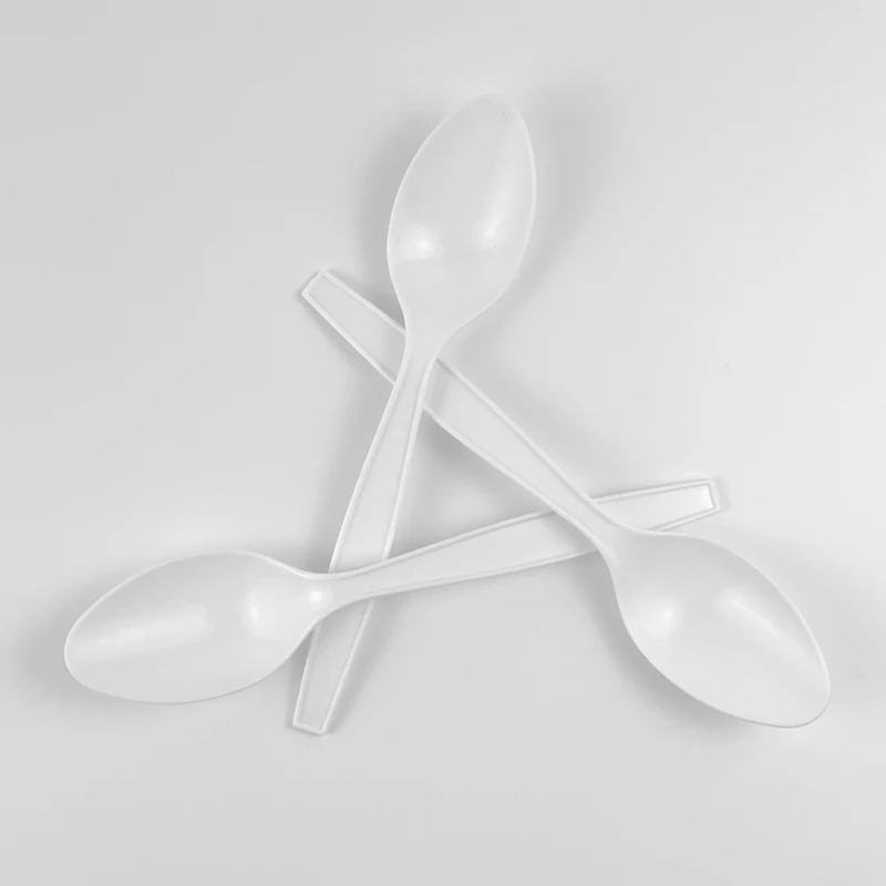 Disposable Long Spoons Biodegradable Forks Spoons And Knives 6inch 7Inch 8inch Biodegradable Ice Cream Spoon