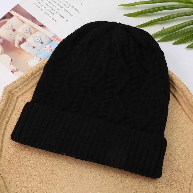 Quality Choice Unisex Winter Warm Hat Outdoor Knit Chunky Beanie with Soft Feature Patterned Beanie Machine Knitting