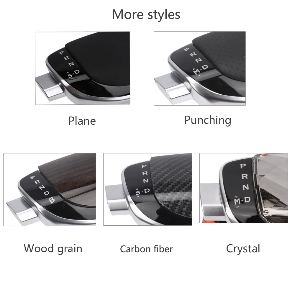 Carbon fiber shift lever knob automatic shift knobs with button for toyota