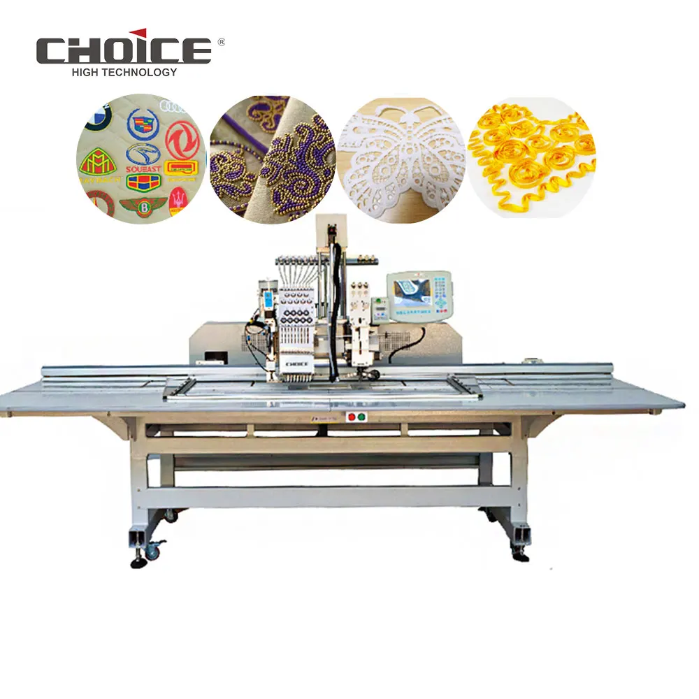 GC-0901E+1PD Single Head 9 Needle Embroidery Machine Flat Embroidery Tape Embroidery Machines
