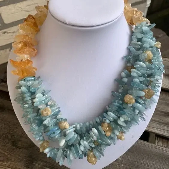 8mm 10mm 12mm Chunky Beads Necklace  Brass Tarnish-free Beads Necklace Plated Jewelry Set For Women