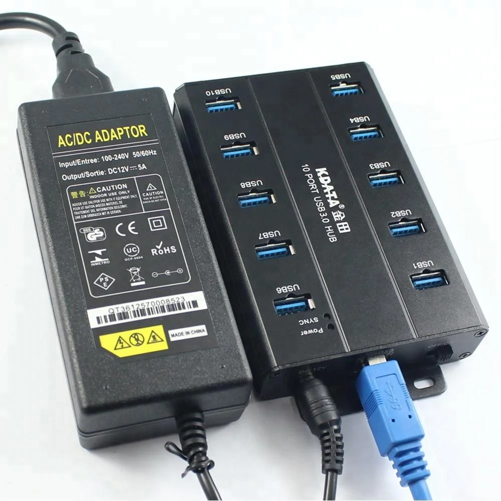 OEM 10-промышленный порт USB 3 0 концентратор Поддержка 5 Гбит/с MTT режим прочный промышленный класс металлический корпус со встроенным короткого