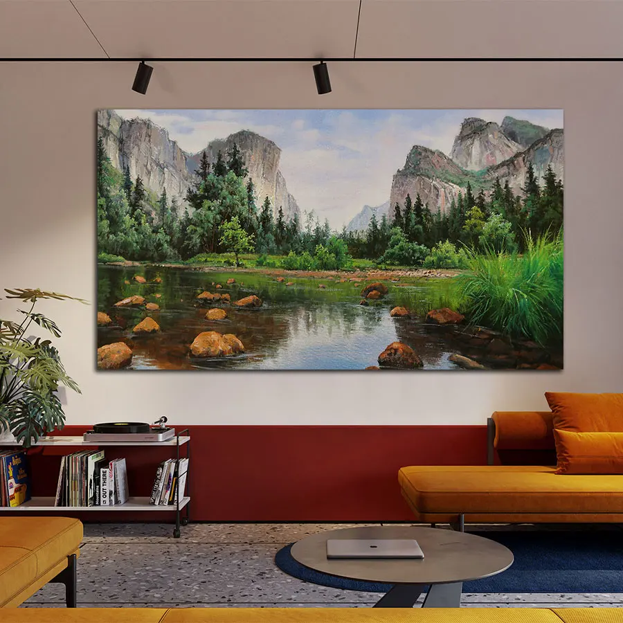 Original Art Factory Wholesale Canvas Painting OEM&ODM Mountain Scene Landscape Scenery Oil Printed Hotel Room Wall Decor