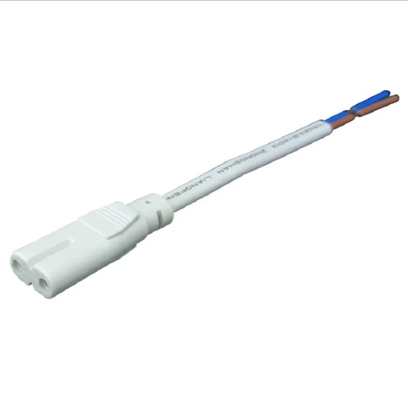 LED integrated fluorescent tube bracket power plug line T4 T5 T8 two core single head cable