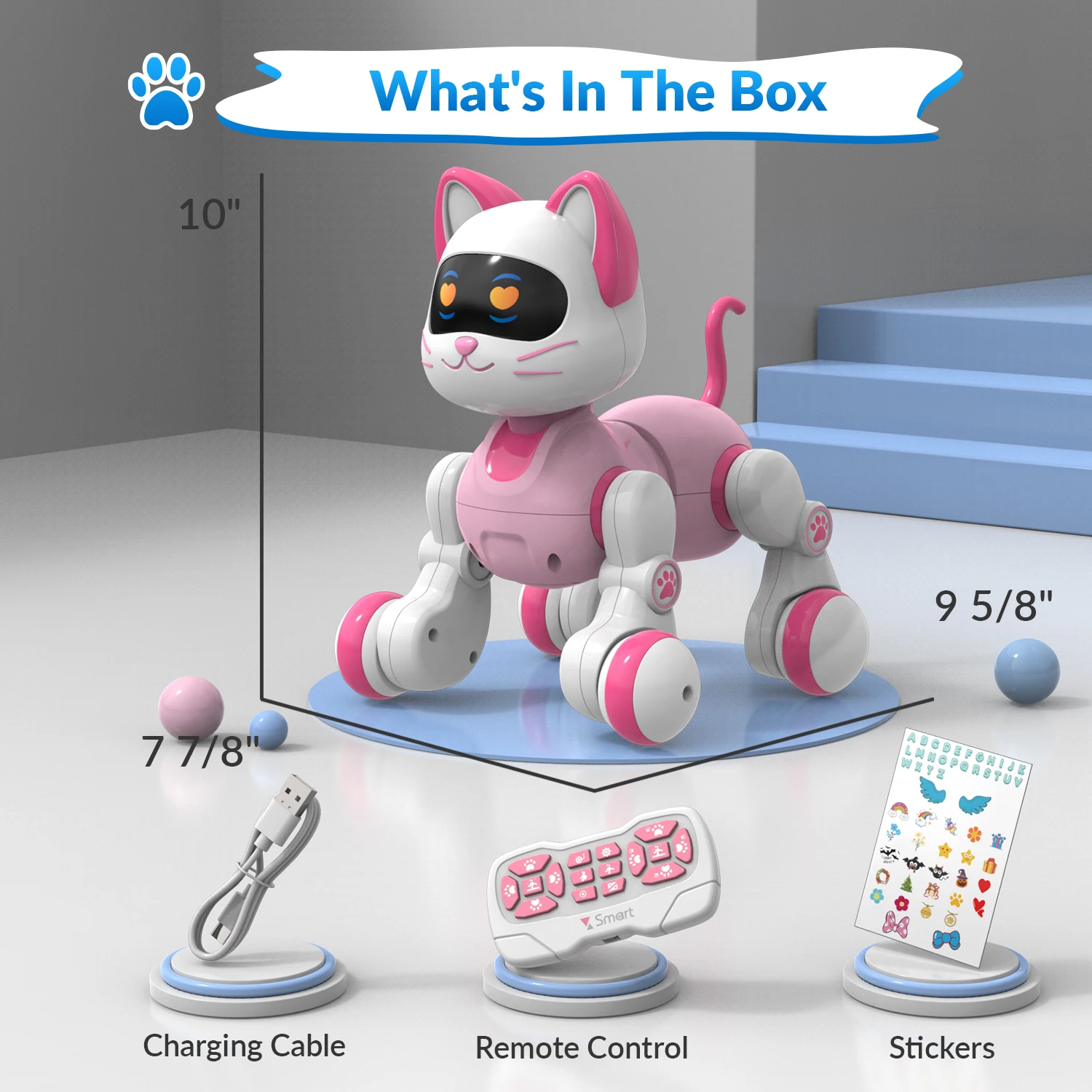 kids educational rechargeable electric dancing interactive programable intelligent remote control robot cat