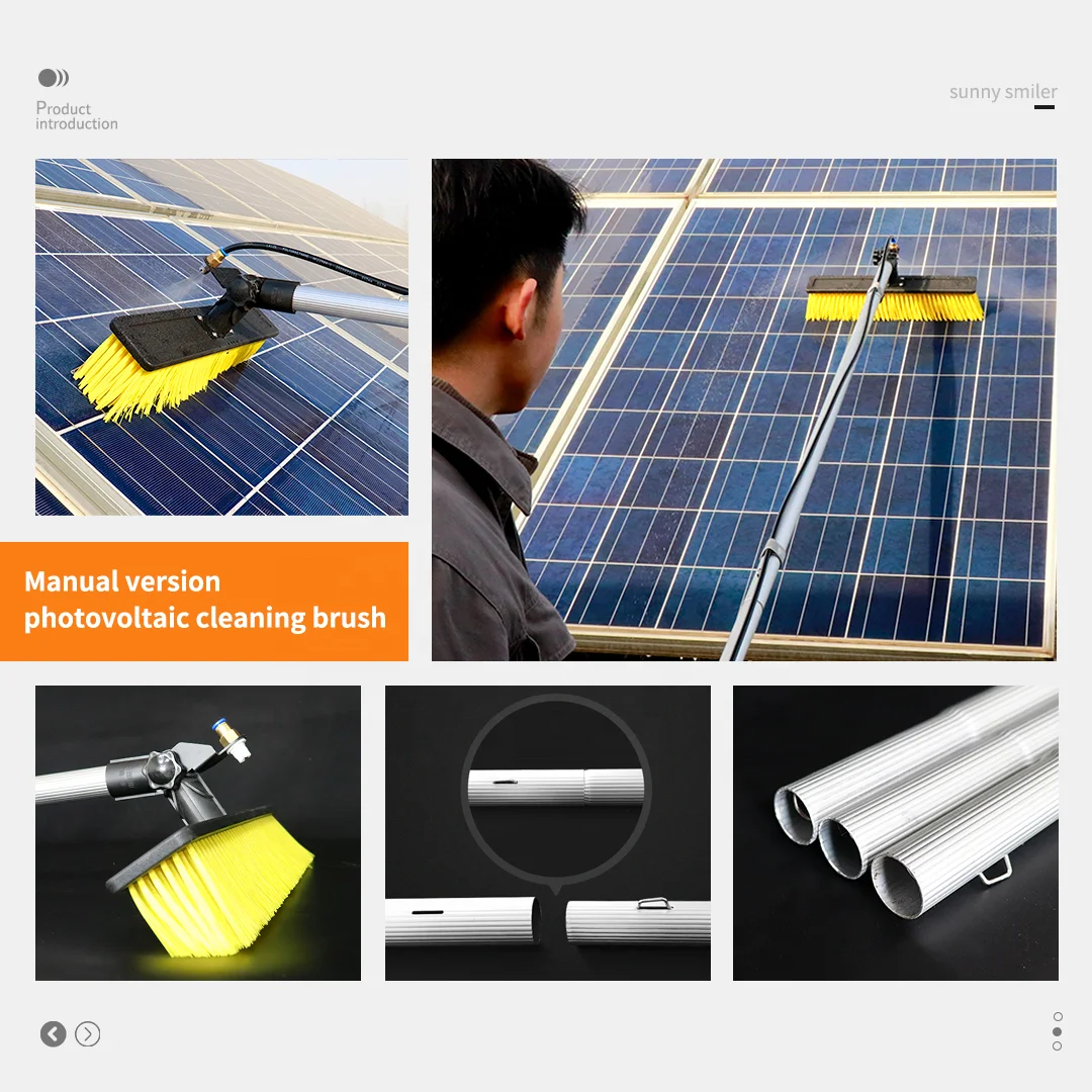 Length Adjustable 220v/110v Pv Module Washing Robot Dry Wash Cleaning Machine