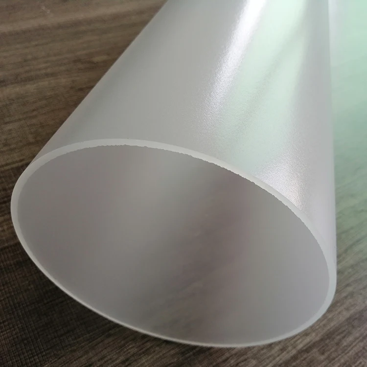 Yishun factory wholesale diameter 100mm 120mm 150mm pmma matt pipe frosted plastic acrylic round tube