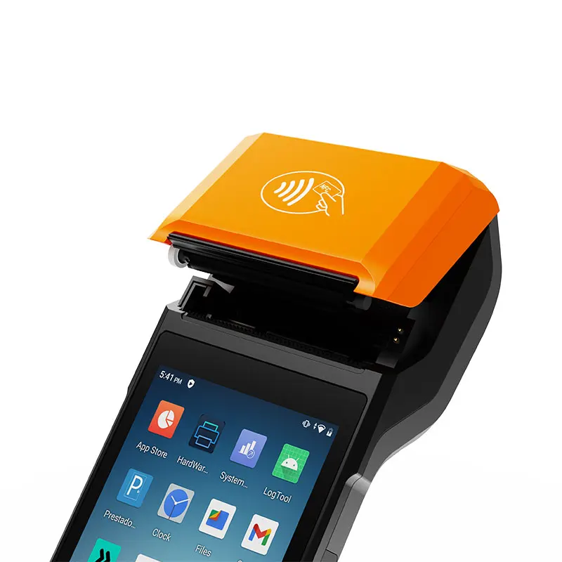 Android Smart Mobile Takeaway портативный Pos-терминал с Nfc-считывателем 5-дюймовый экран принтером