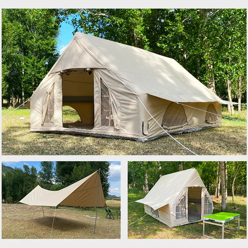 Ring camp oem out door camping inflatable marquee tent large 5 persons waterproof outdoor gonflable auvent big tent for camping