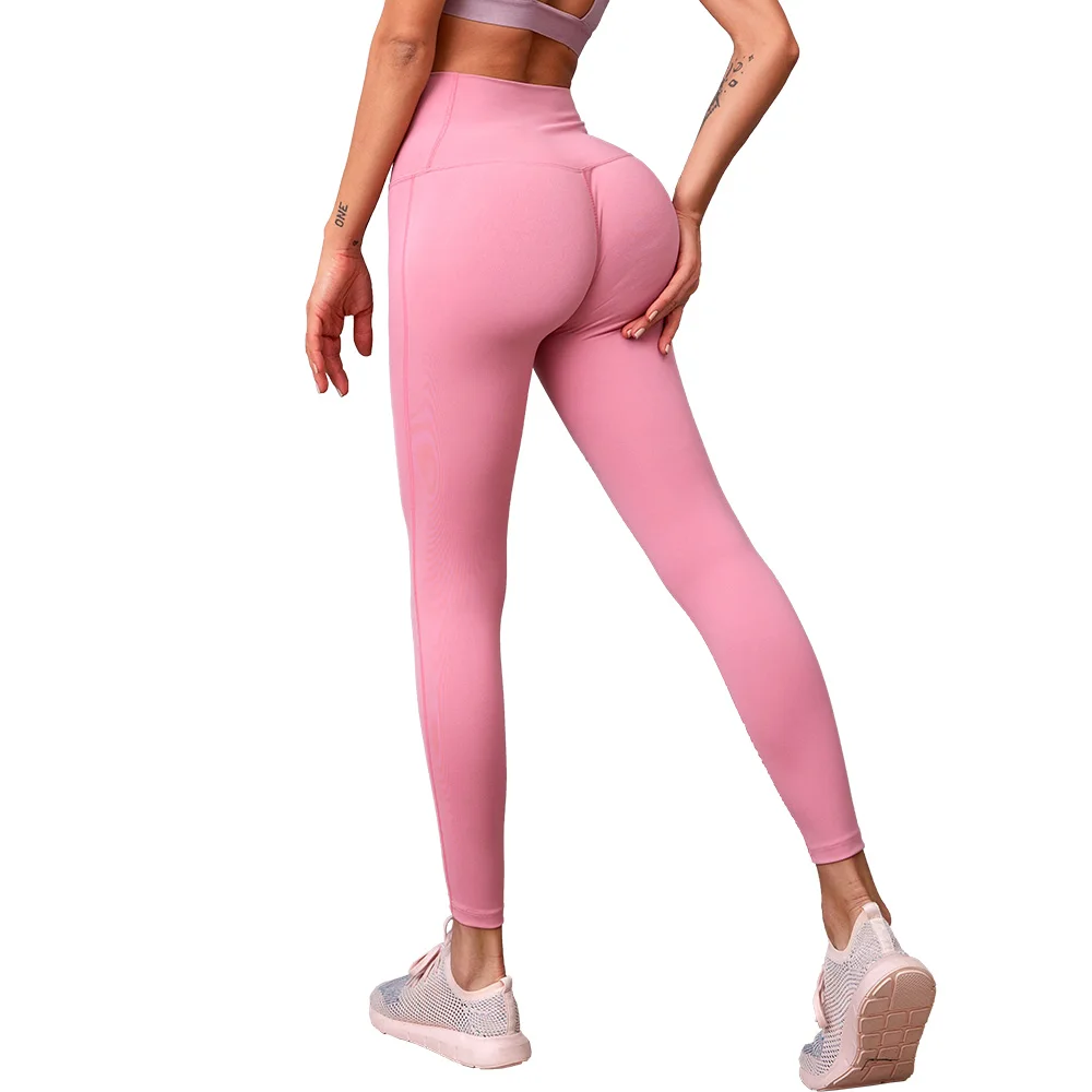 
 Штаны для фитнеса и йоги, эластичные леггинсы для тренажерного зала, женские спортивные штаны для тренировок и бега с контролем живота  