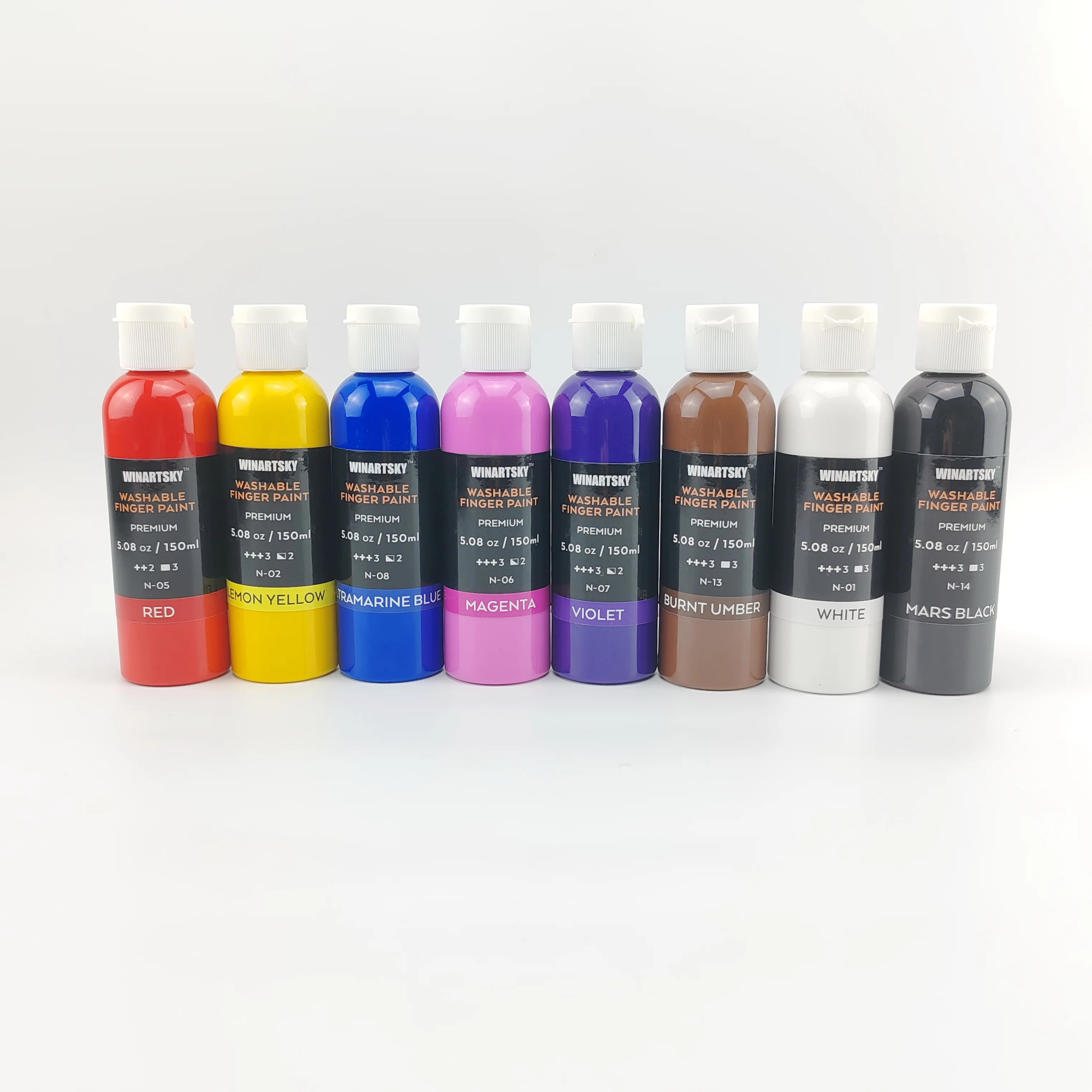 Kids Washable Finger Paint Non Toxic Finger Paints for Toddlers Art Painting Supplies Gift for Baby Hand Painting DIY Crafts