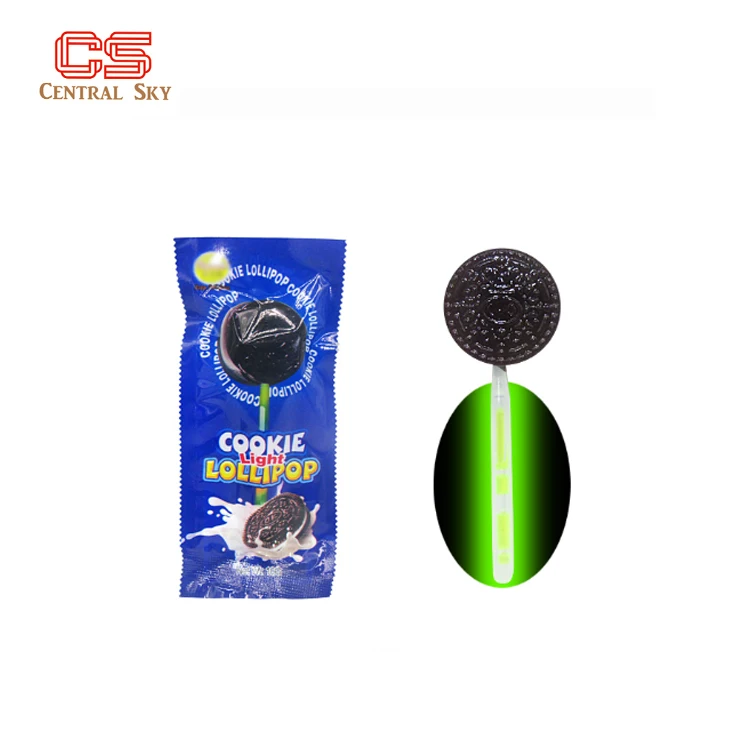 wholesale Fluorescence cookie light stick lollipop candy for OEM