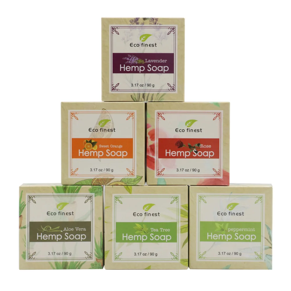  Hot Selling Private Label 100% Natural Ingredients Handmade Whitening Organic Hemp Soap