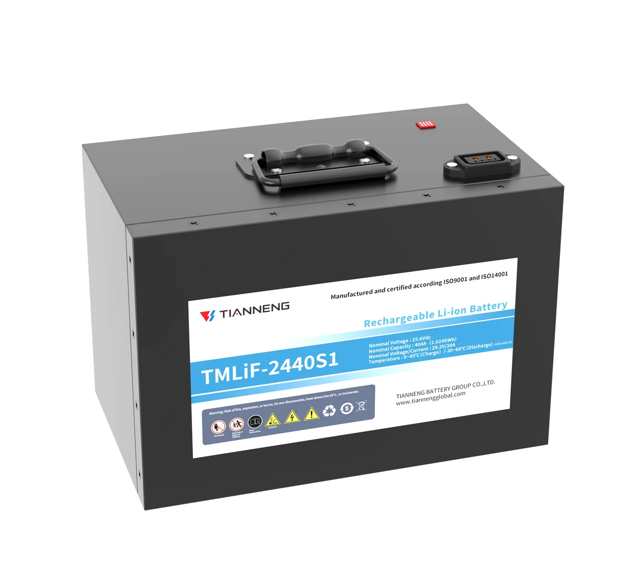 25.6V 40Ah Automated Guided Vehicles AGV lithium battery -Tianneng LiFePO4 power battery  Supplier