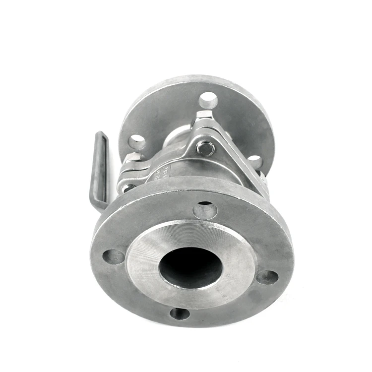 DIN3202 standard SS304/316 manual operation flange connection 2PC ball valve PN40 chemical use