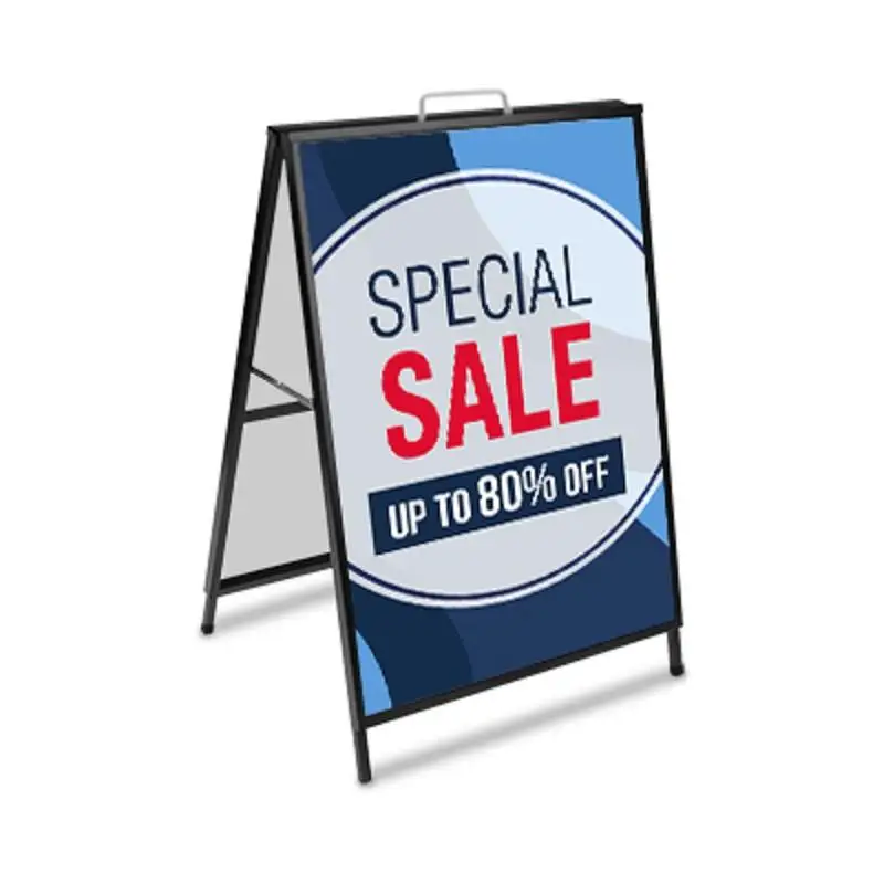HLY Cost-effective Steel Material Corflute Insert Metal A Frame Sidewalk Pavement Sign