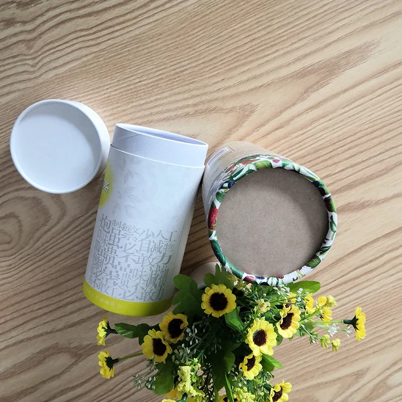 Круглая картонная подарочная коробка, роскошная коробка на заказ, Упаковочная картонная трубка с экологически чистым бумажным материалом