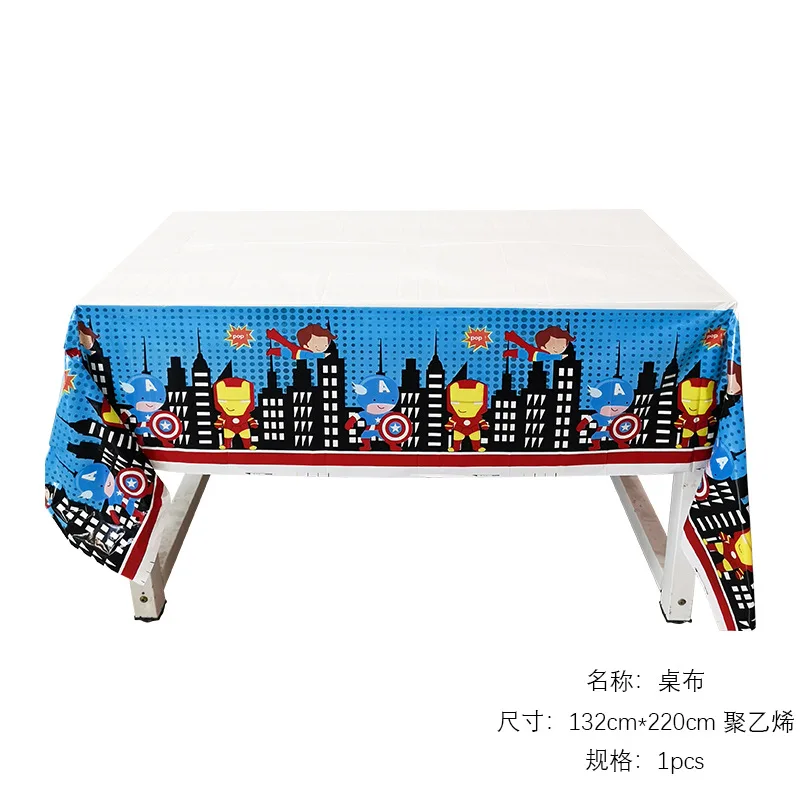 OEM Children Birthday Party Supplies Pack Super Hero Avengers Justice League Themed Paper Party Decoration Set