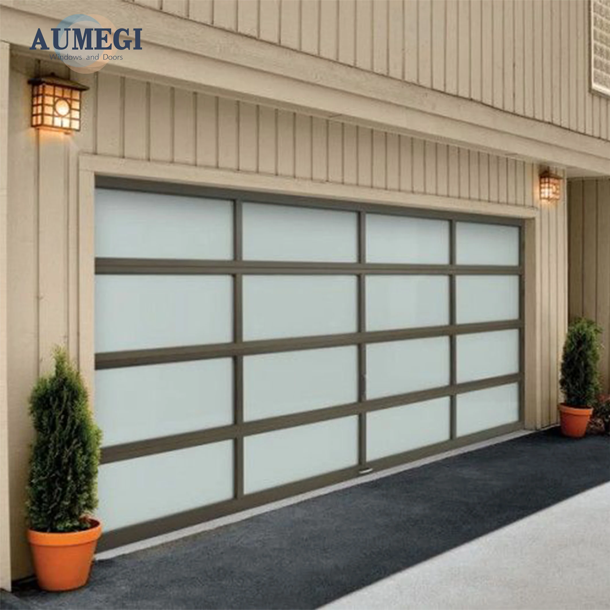 Aumegi Frosted Glass  Supply China Wholesale Insulated Glass Garage Door Garage Gate Door Garage Door Automatism