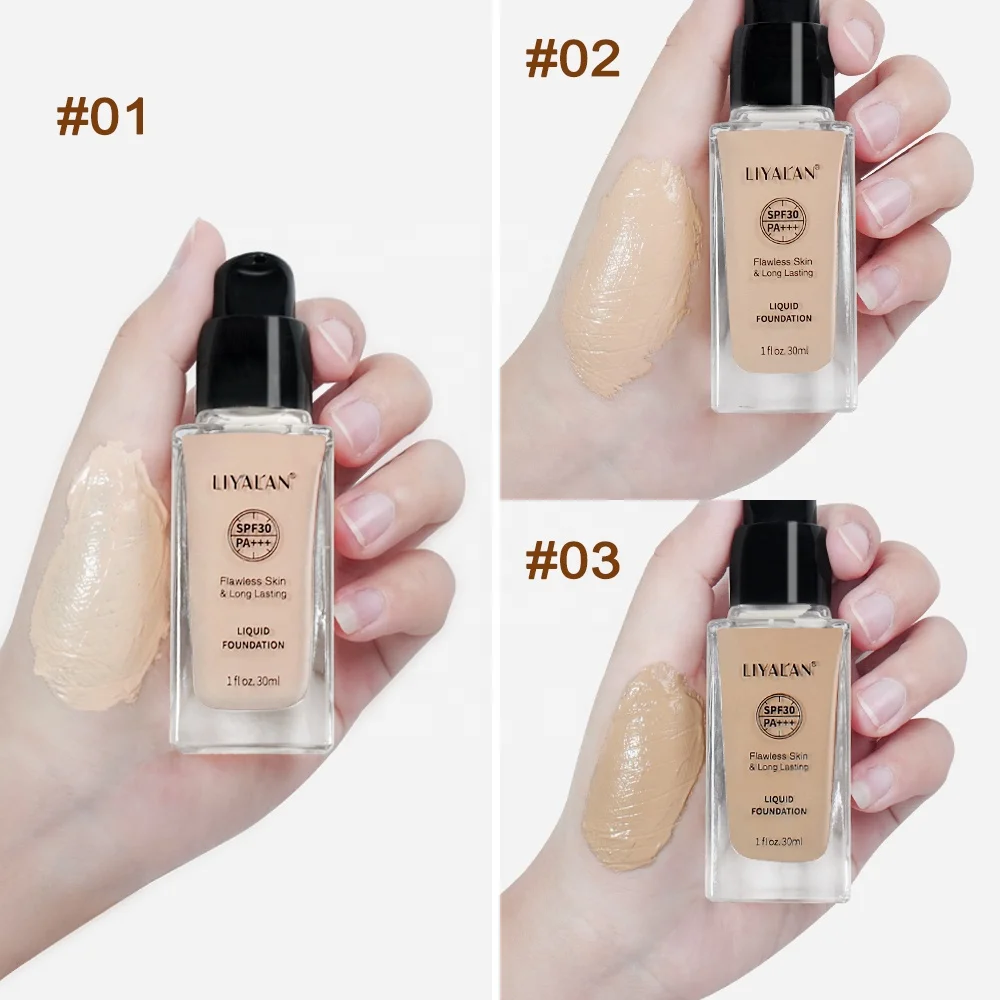 OEM Private Label SPF 30 Vegan Waterproof Long Lasting Face Makeup Liquid Matte Concealer Foundation