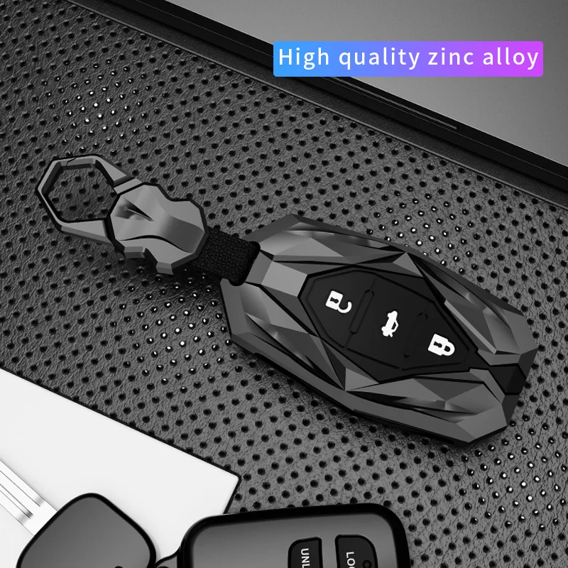 Zinc Alloy Leather Car Key Case Cover for Hyundai Solaris HB20 Veloster SR IX35 Accent Elantra i30 Key Fob Auto Accessories
