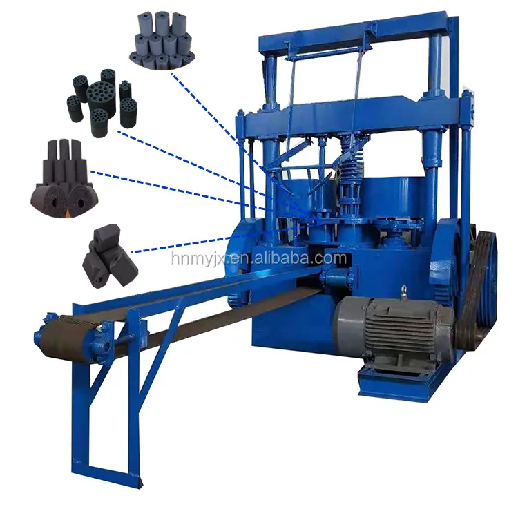 Hydraulic Sawdust Briquette Production Line Coal Dust Briquette Press Machine To Make Honeycomb Charcoal