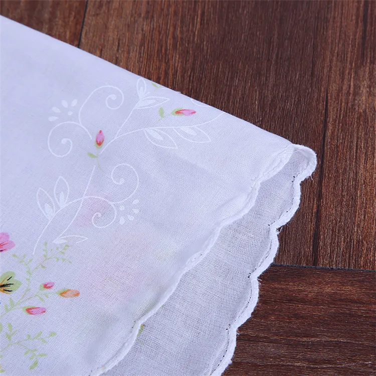 
Fashionable 100% cotton lady handkerchief woven printing square handkerchief 