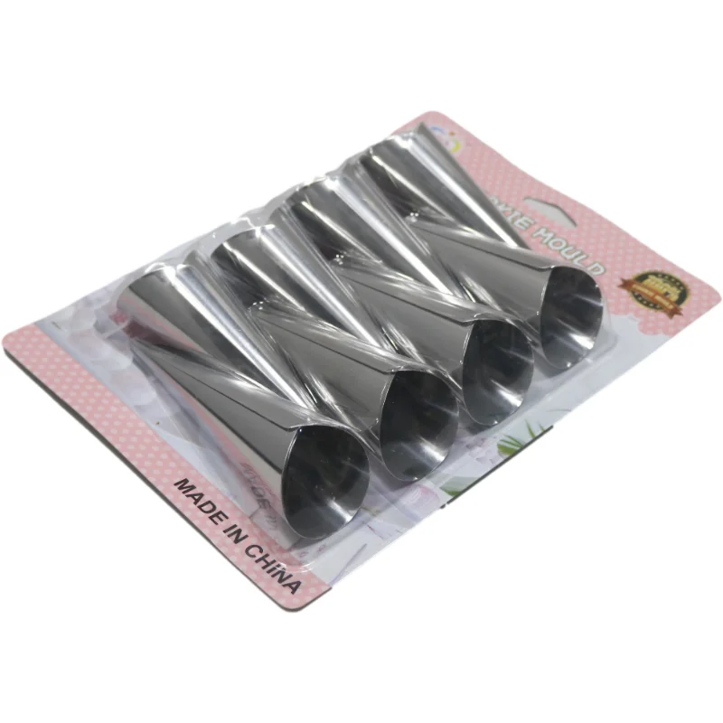 
Dropshipping Food grade 8 sets of stainless steel cream Angle mold cream tube baking packing roll baking tools 