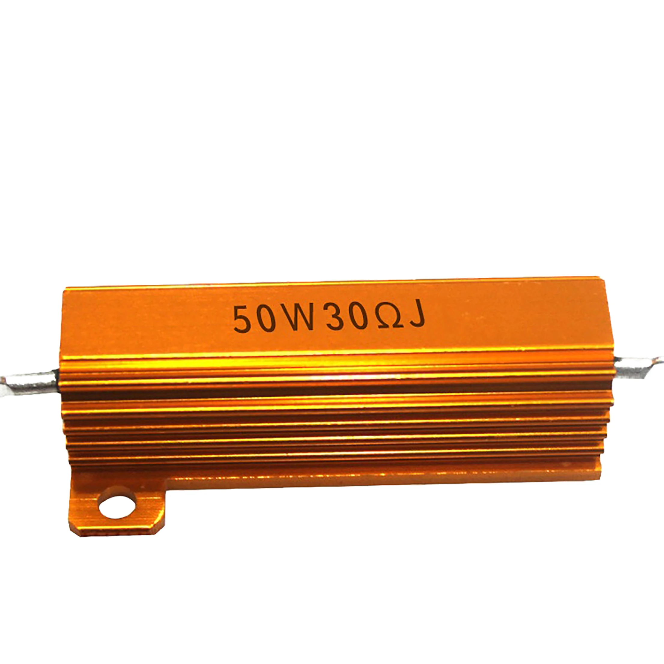 Rx24 100W 50W Watt Power Metal Shell Aluminium Gold Resistor 1R 2R 3R 4R 5R 6R 8R 10R 15R 20R 30R 40R 100R 200R 220R Resistance