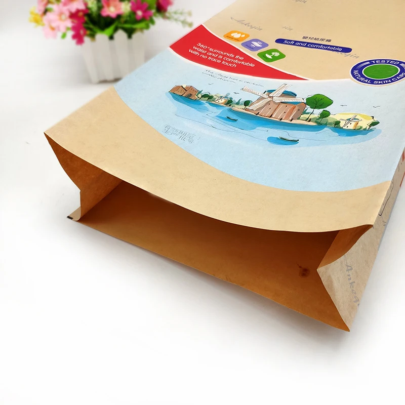 Hot Selling Eco Friendly Disposable Pulling Pants White PE Poly Nappy Plastic Baby Diaper Empty Packaging Bags