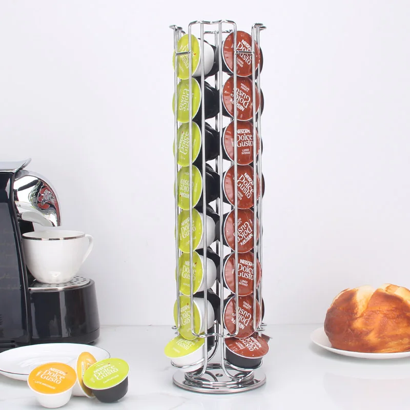 Amazon Hot Selling 32 pcs Dolce Gusto Capsules Holder Durable Iron Display Rack