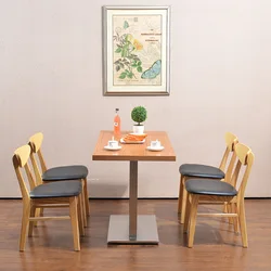 Nordic modern style small dining room wooden chair factory direct sale outdoor backrest garden wood chair
