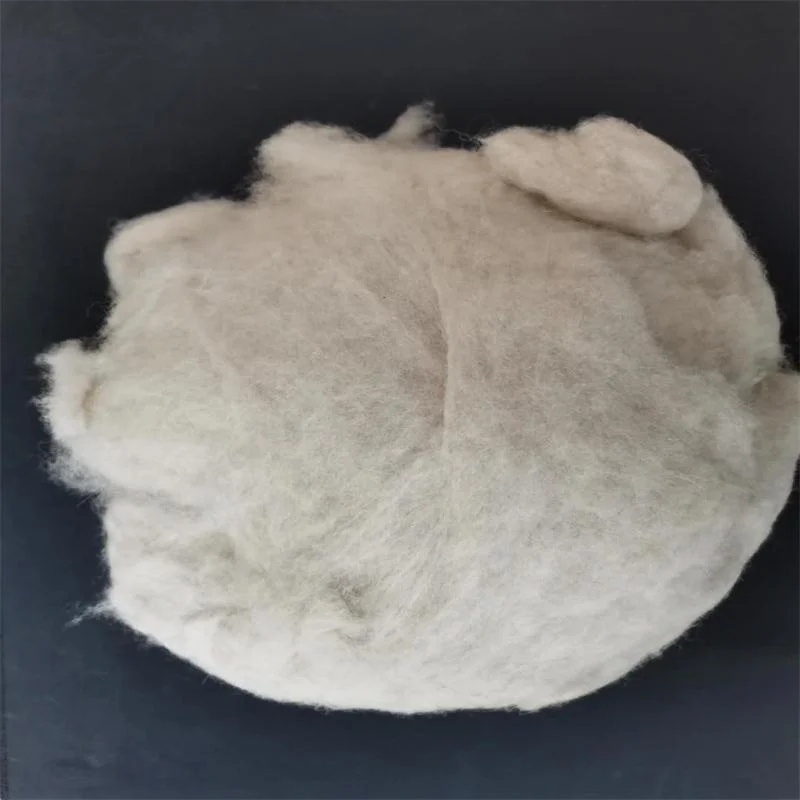 
Dehaired cashmere wool fiber raw sheep wool 