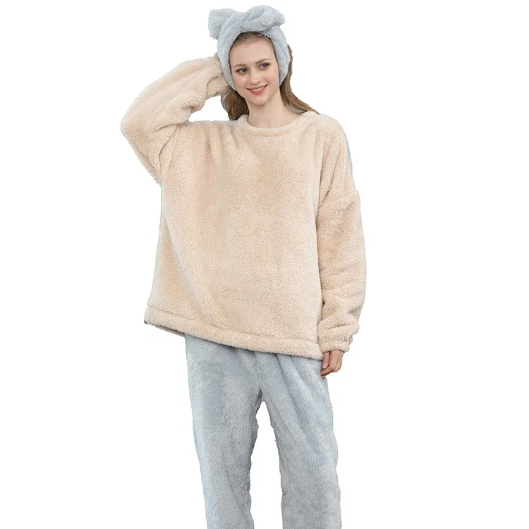 New Arrival In Stock Multi-Color Long Sleeve Women Pajamas Velvet Ladies