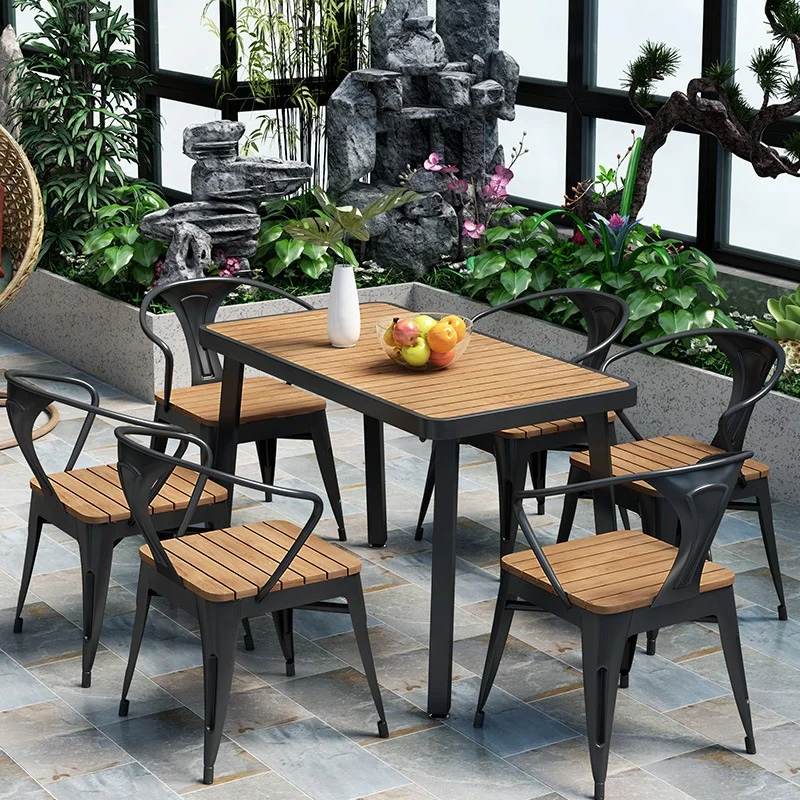 Restaurant Dining Aluminium Outdoor Furniture Garden Tables and Chairs Set