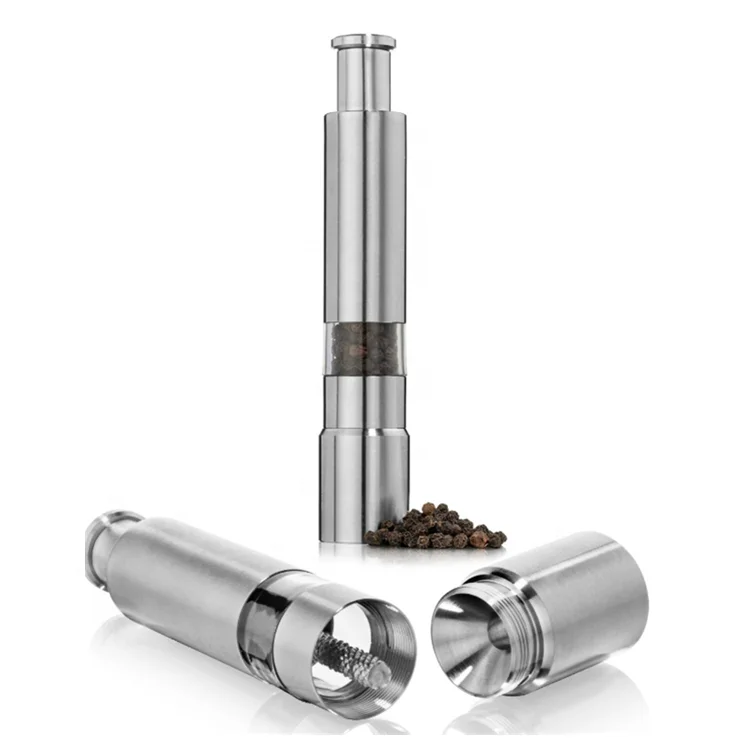 One Hand Operated Pepper Mill Stainless Steel Hand Mill