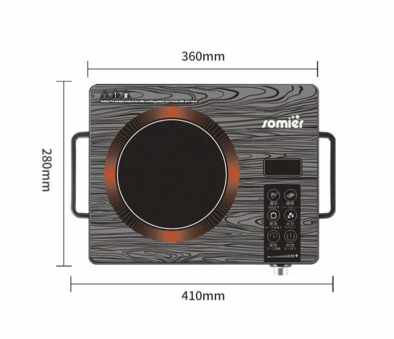 Electrical Mini Table Portable Electric Induction Stove Home Induction Hob Cooker Wood Grain OEM Touch Timing Induction Cookers