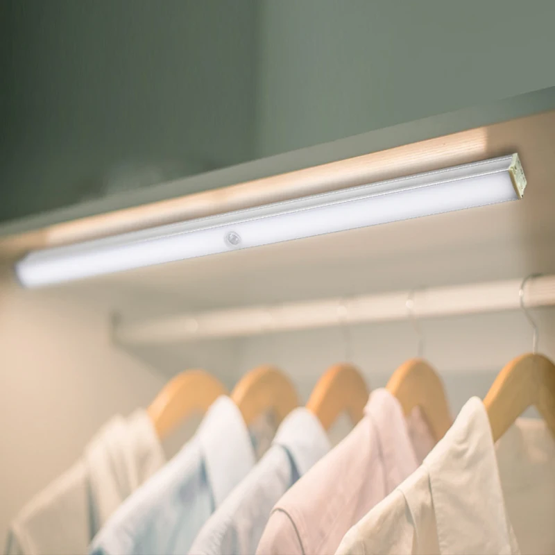  Новый 20LED алюминиевый датчик движения LED под шкафы шкаф кухонный бар