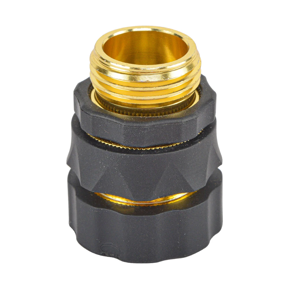 3/4 Inch Aluminum Heavy Duty Connector with Auto Shut-Off Garden Hose Quick Connector