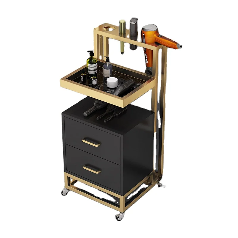 High Quality Multi Functional Hair Salon Styling Car Mobile Beauty Salon Tool Car Multi-Layer Storage Racks Hair Salon Trolley